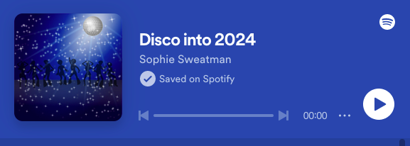 Disco into 2024 Playlist on Spotify